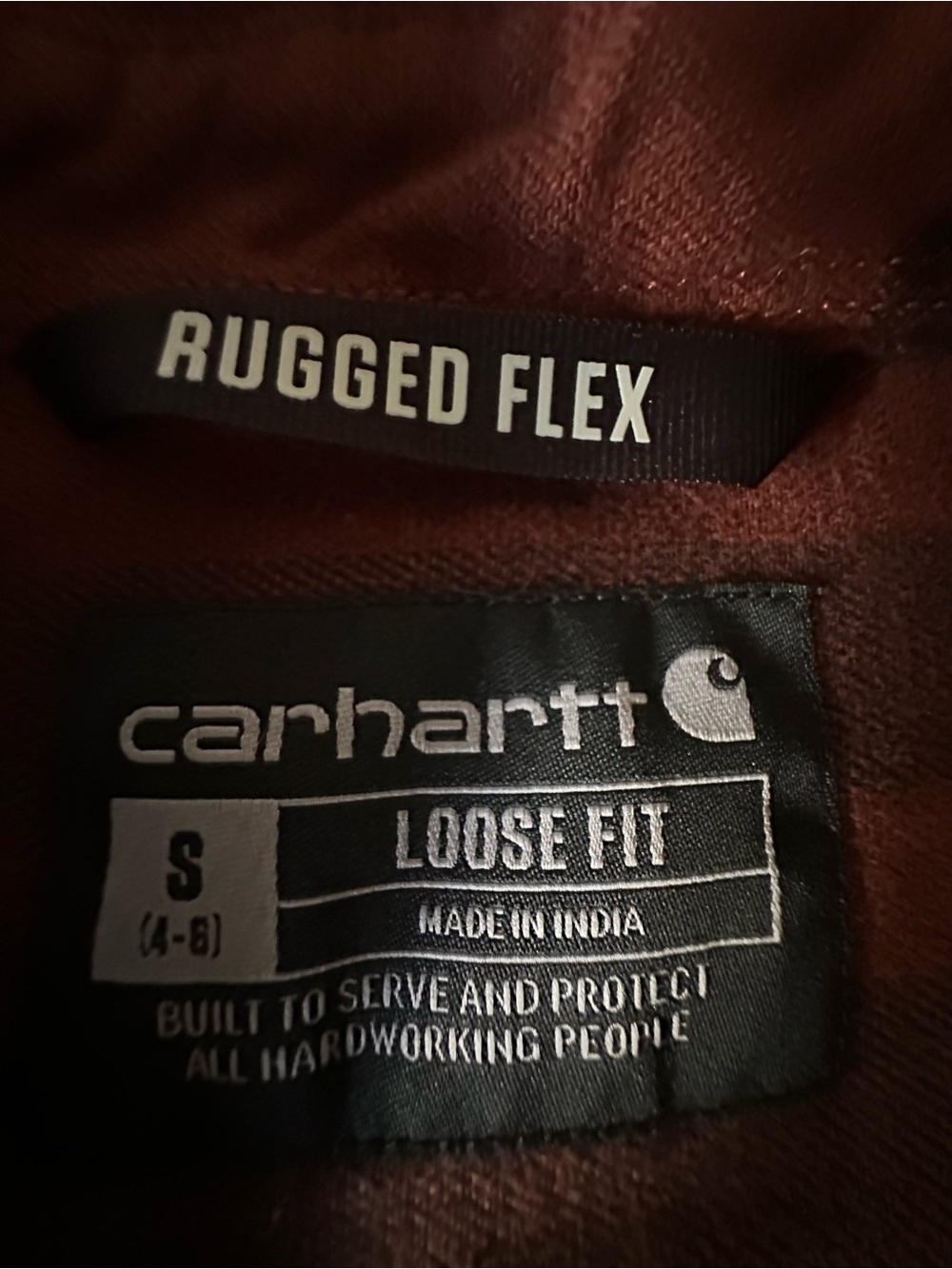 Carhartt Rugged Flex Flannel Shirt - Rust Plaid - Picture 4 of 7